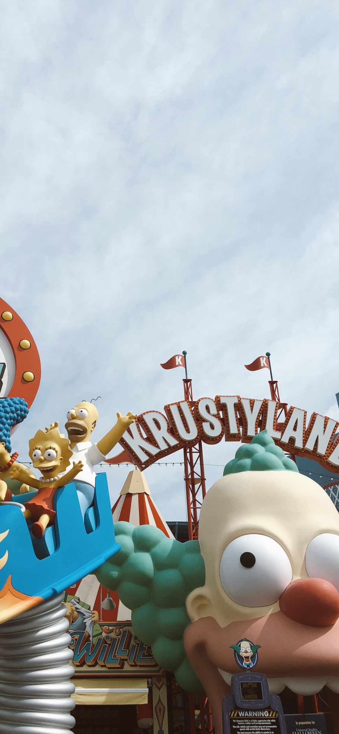 Обои Симпсоны, Симпсоны едут, достопримечательность, Уолта Диснея, туризм в разрешении 1125x2436