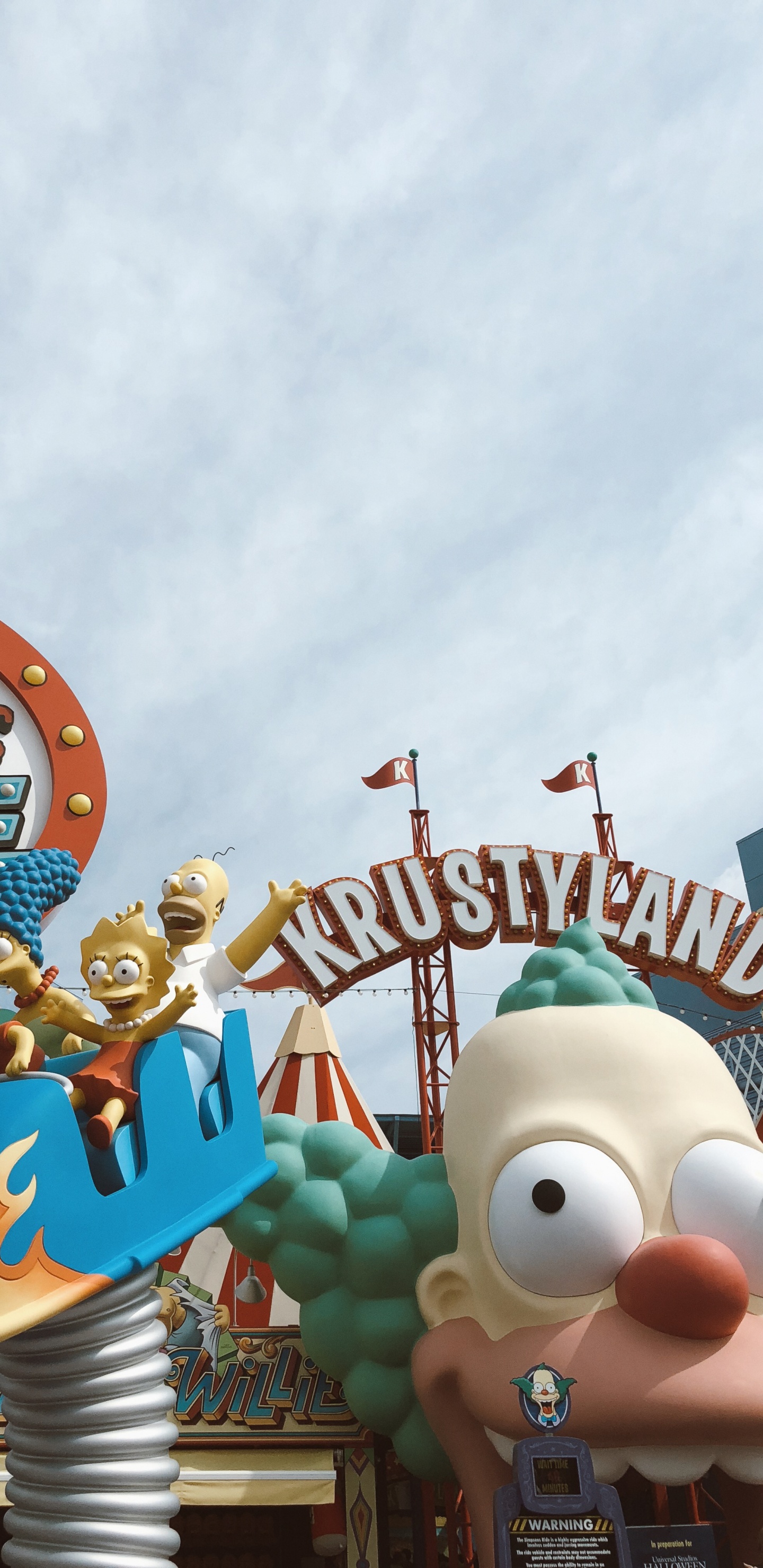 Обои Симпсоны, Симпсоны едут, достопримечательность, Уолта Диснея, туризм в разрешении 1440x2960