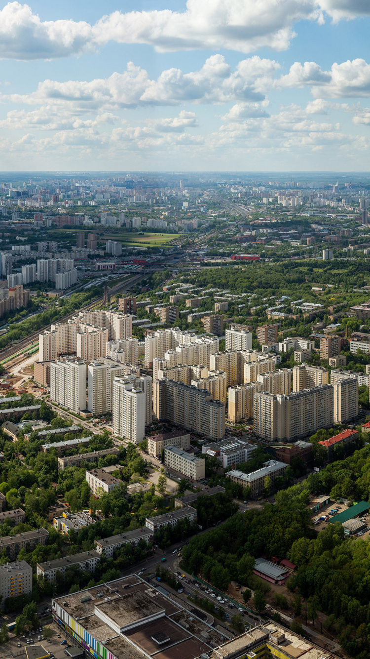 Обои Москва, городской район, город, городской пейзаж, метрополия в разрешении 750x1334