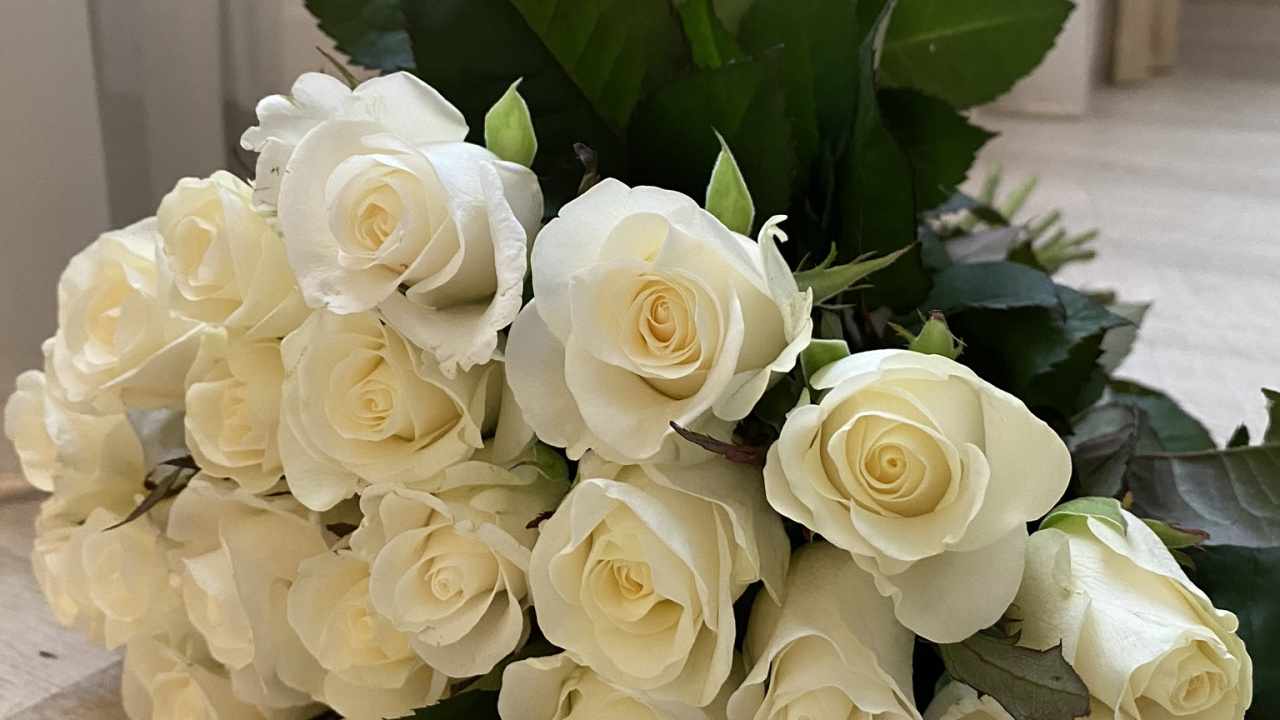 Обои цветочный букет, цветочный дизайн, сад роз, свадьба, срезанные цветы в разрешении 1280x720