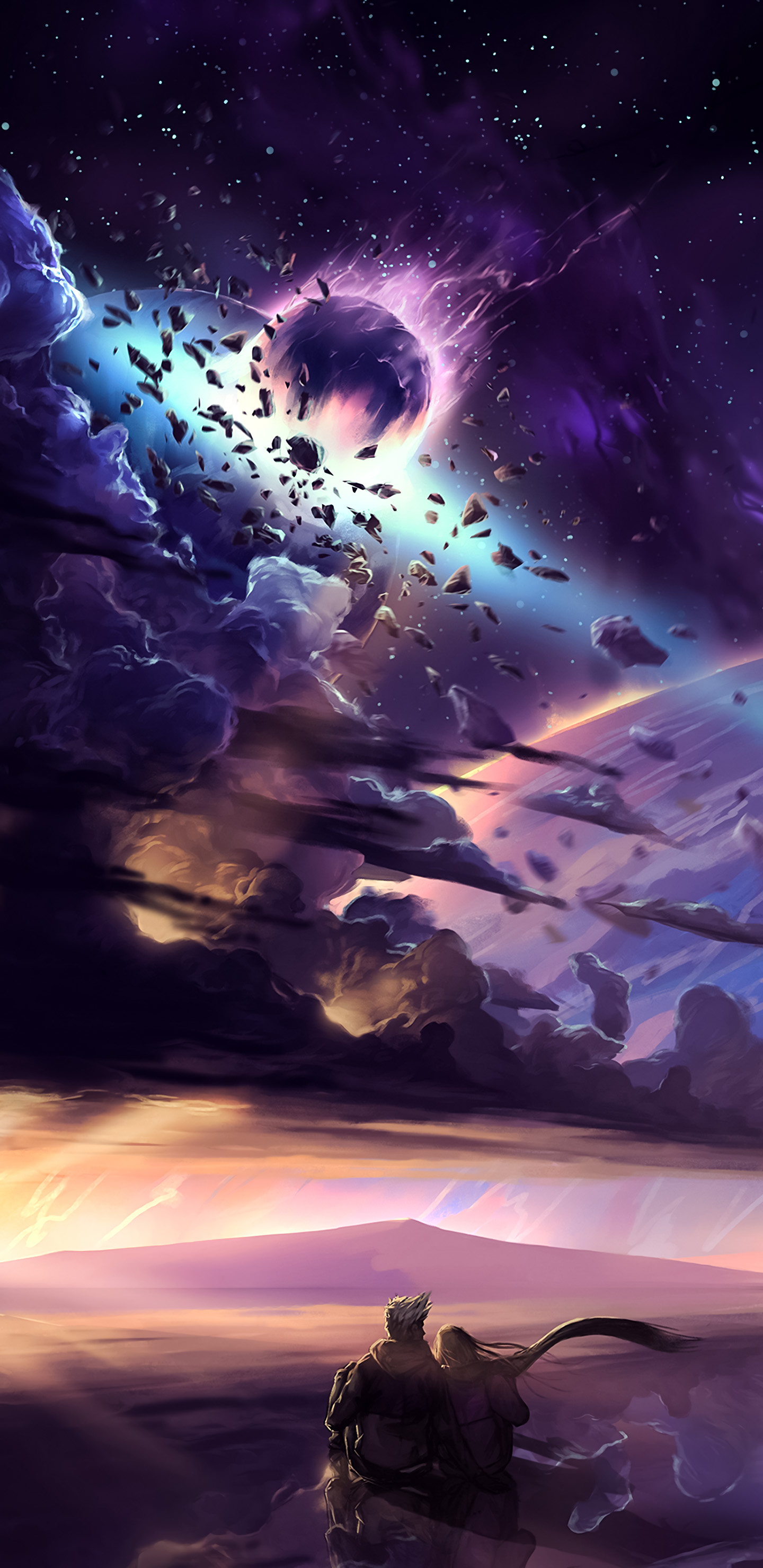 Обои добро, мир, облако, атмосфера, пурпур в разрешении 1440x2960