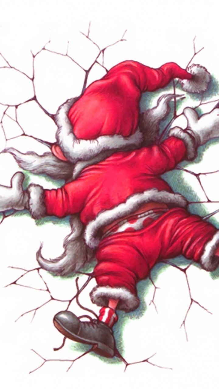 Обои Рождественский день, Санта-Клаус, иллюстрация, музыка, вымышленный персонаж в разрешении 720x1280