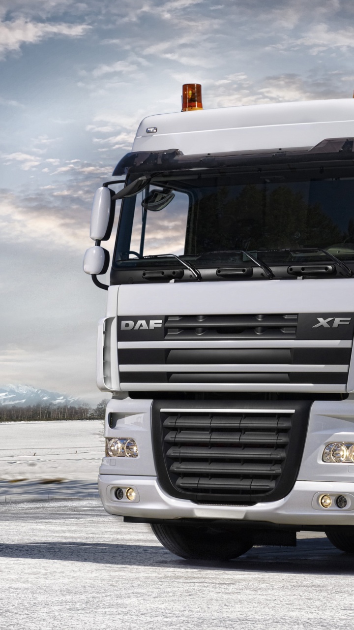 Обои грузовых автомобилей DAF, грузовик, транспорт, трейлер тележки, грузовик с прицепом в разрешении 720x1280