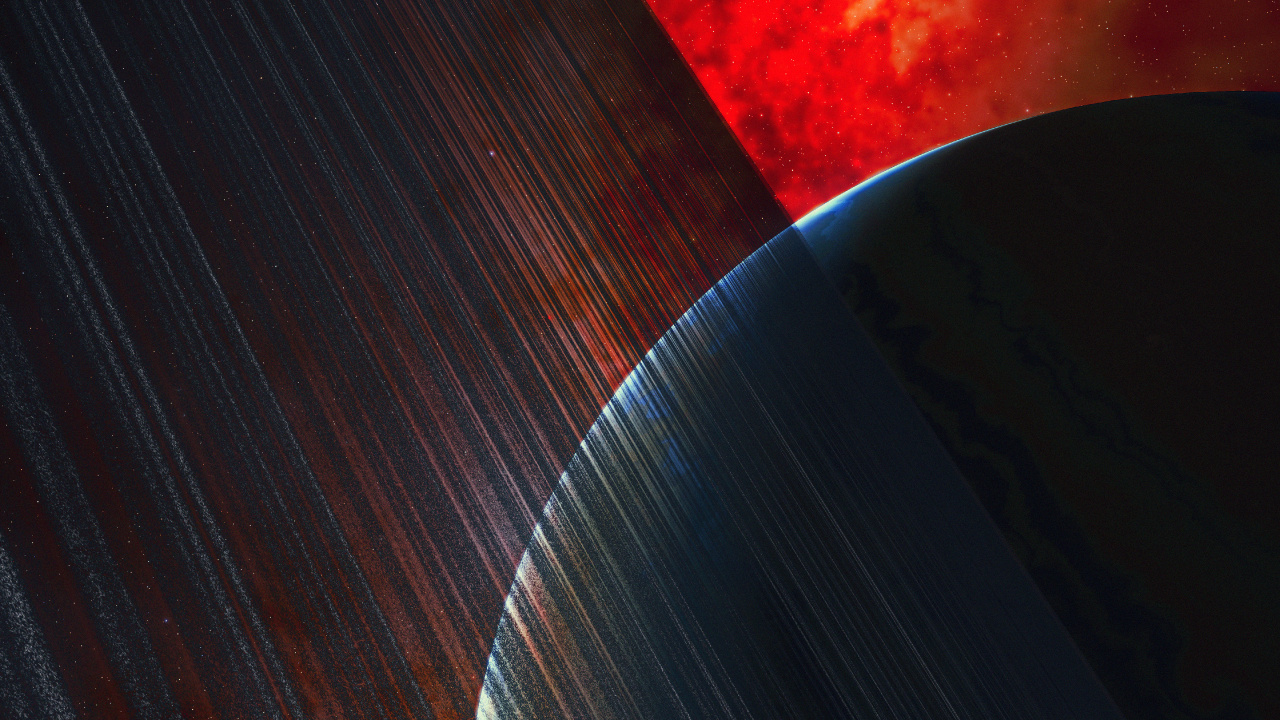 Обои цифровое искусство, красный цвет, коричневый цвет, бордовые, линия в разрешении 1280x720