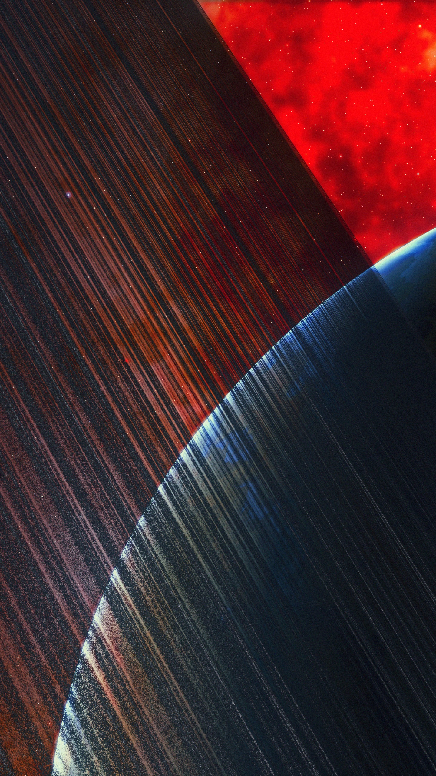 Обои цифровое искусство, красный цвет, коричневый цвет, бордовые, линия в разрешении 1440x2560