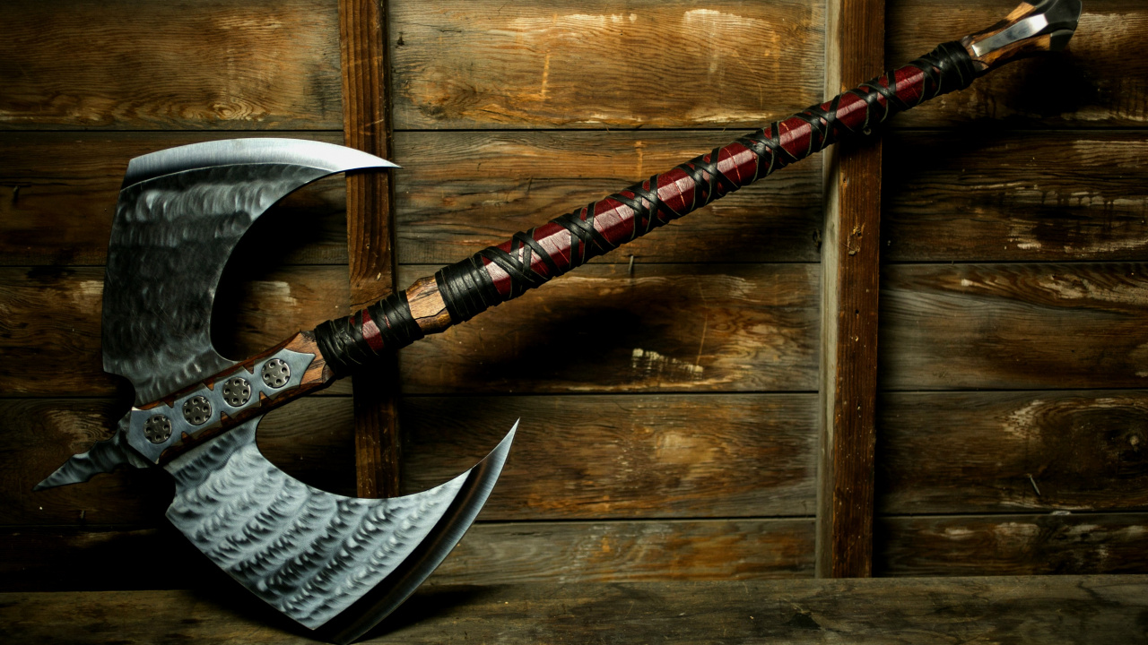 Обои топор, боевой топор, Топор Дане, томагавк, музыкальный инструмент в разрешении 1280x720
