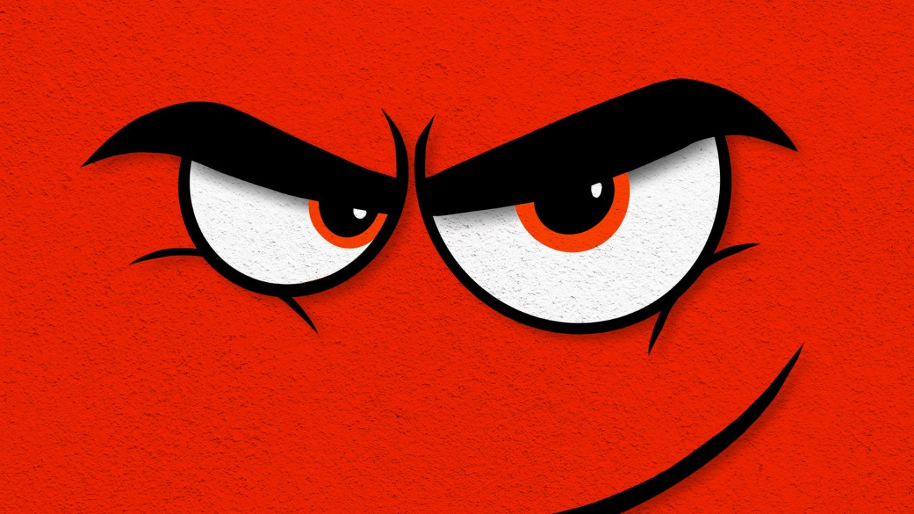 Обои Оранжевый цвет, бровь, улыбка, глаз, очки в разрешении 1280x720