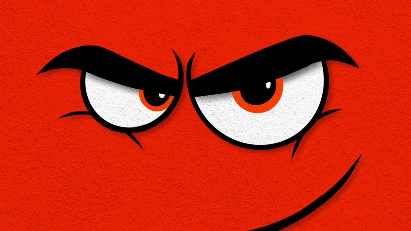 Обои Оранжевый цвет, бровь, улыбка, глаз, очки в разрешении 1366x768