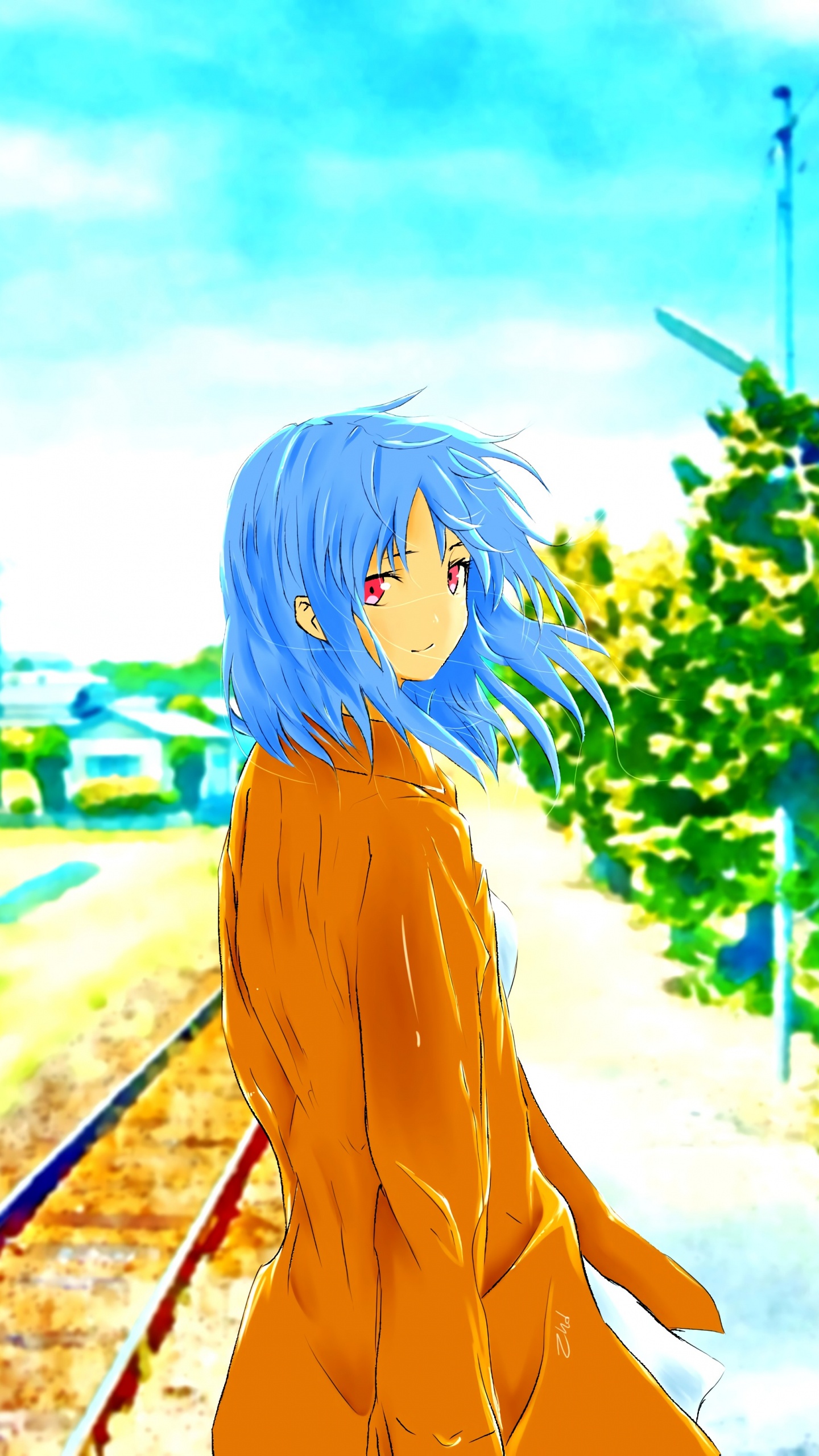 Обои акварельная живопись, аниме, рисование, Люди в природе, Студия Манга в разрешении 1440x2560