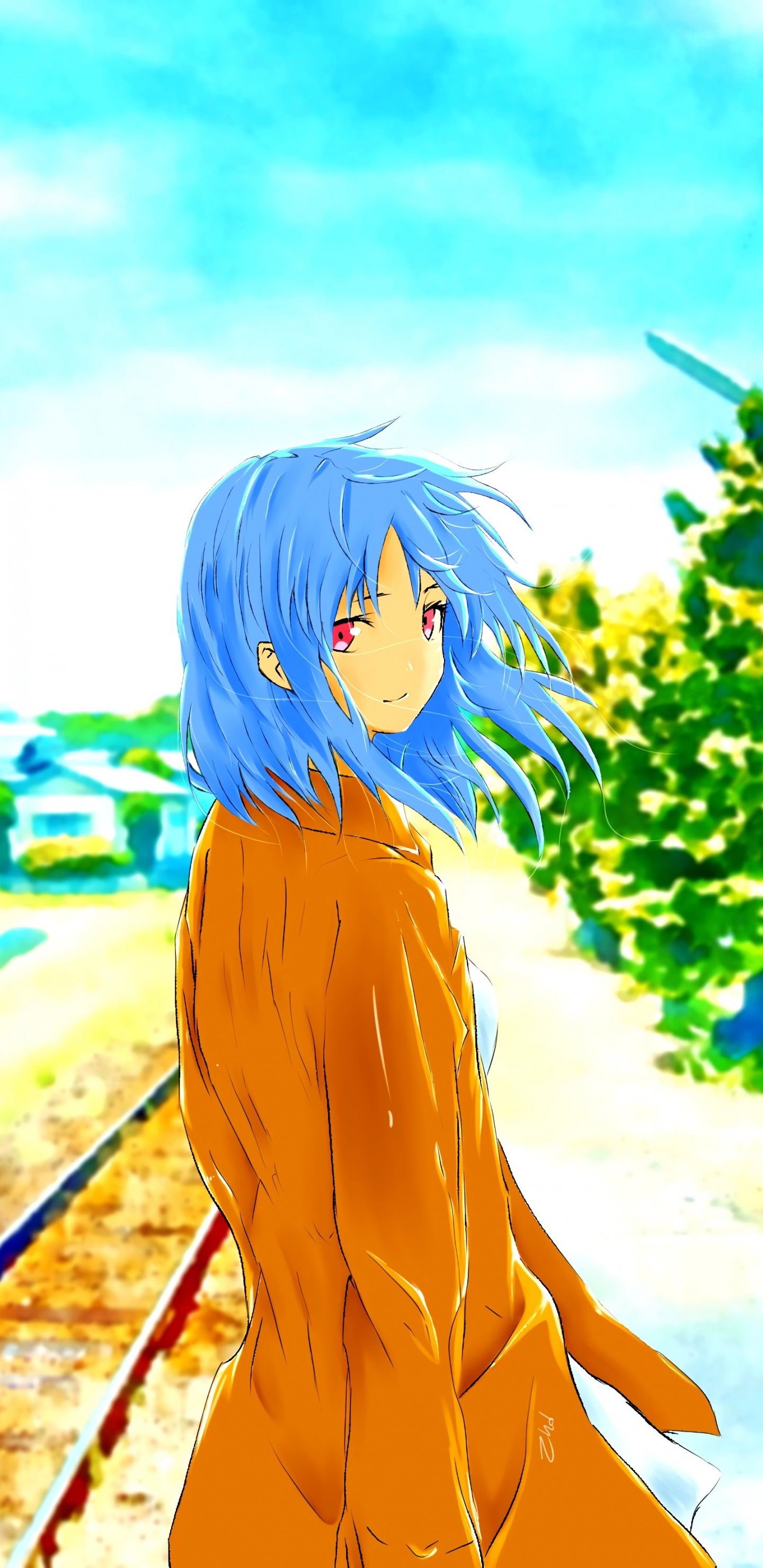 Обои акварельная живопись, аниме, рисование, Люди в природе, Студия Манга в разрешении 1440x2960