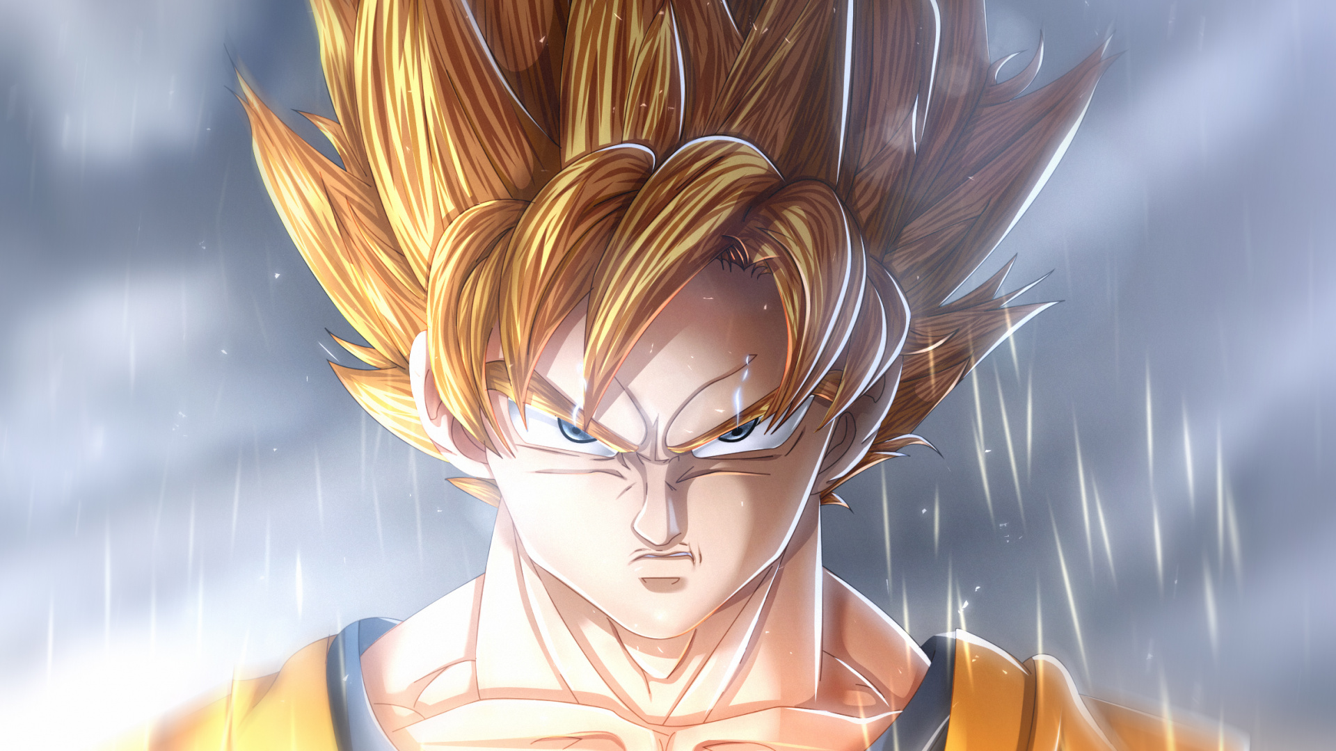 Обои гоку, аниме, прохлада, Super Saiyan, вымышленный персонаж в разрешении 1920x1080