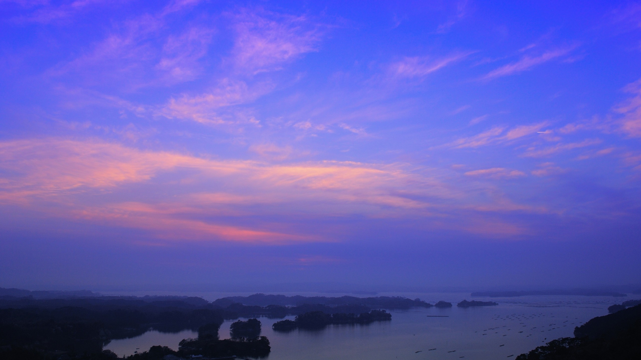 Обои горизонт, море, послесвечение, красный, Восход в разрешении 2560x1440