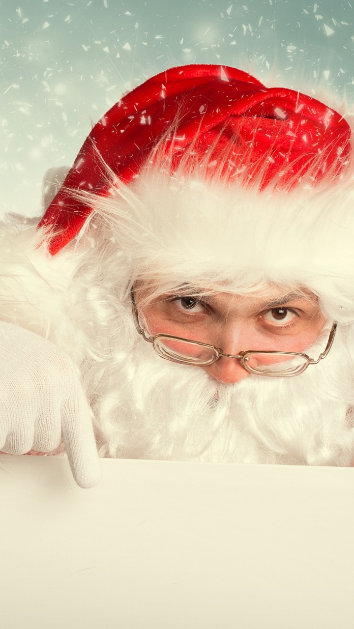 Обои Санта-Клаус, Рождественский день, Рождество, праздник, иллюстрация в разрешении 720x1280