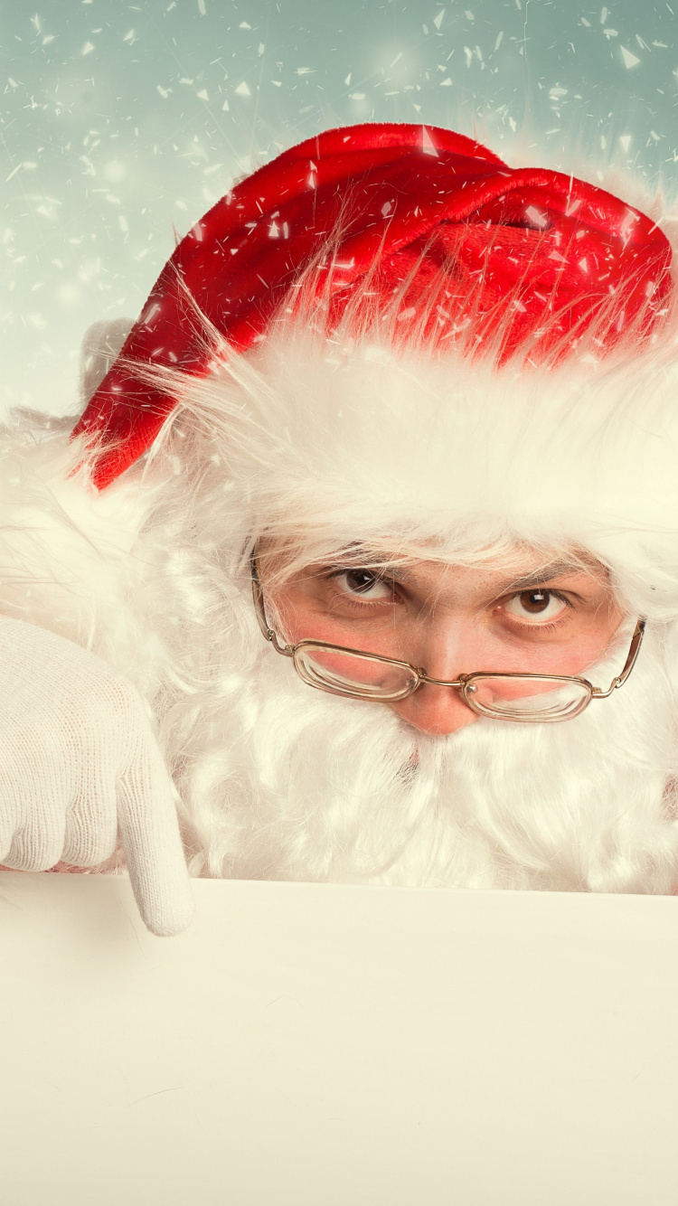 Обои Санта-Клаус, Рождественский день, Рождество, праздник, иллюстрация в разрешении 750x1334