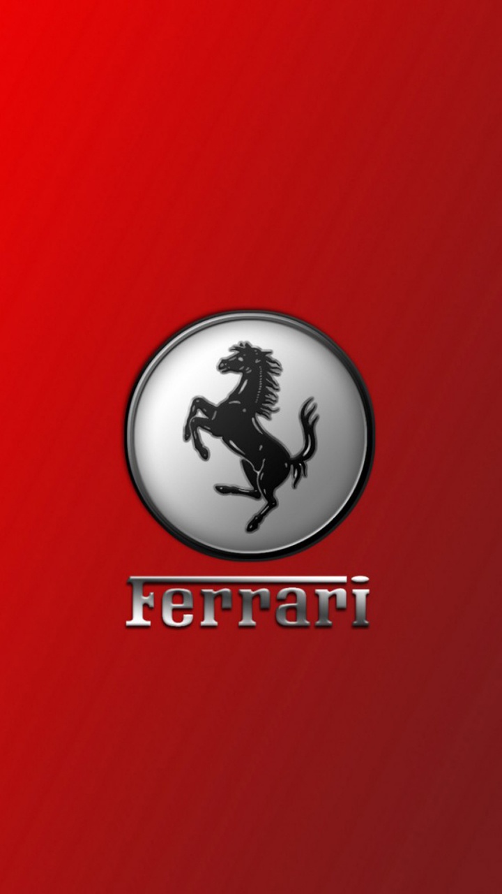 Обои авто, спорткар, Ferrari, эмблема, лого в разрешении 720x1280