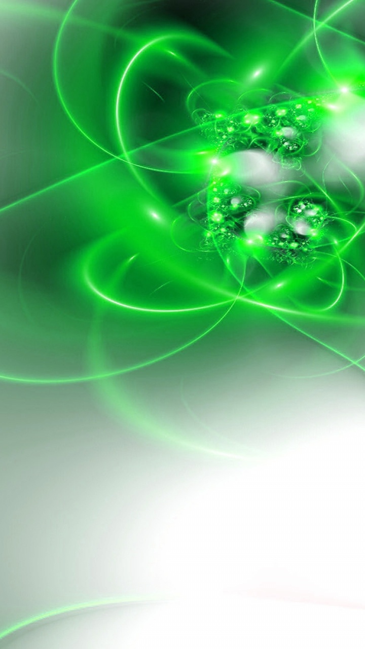 Обои зеленый, фрактальное искусство, графический дизайн, графика, круг в разрешении 720x1280