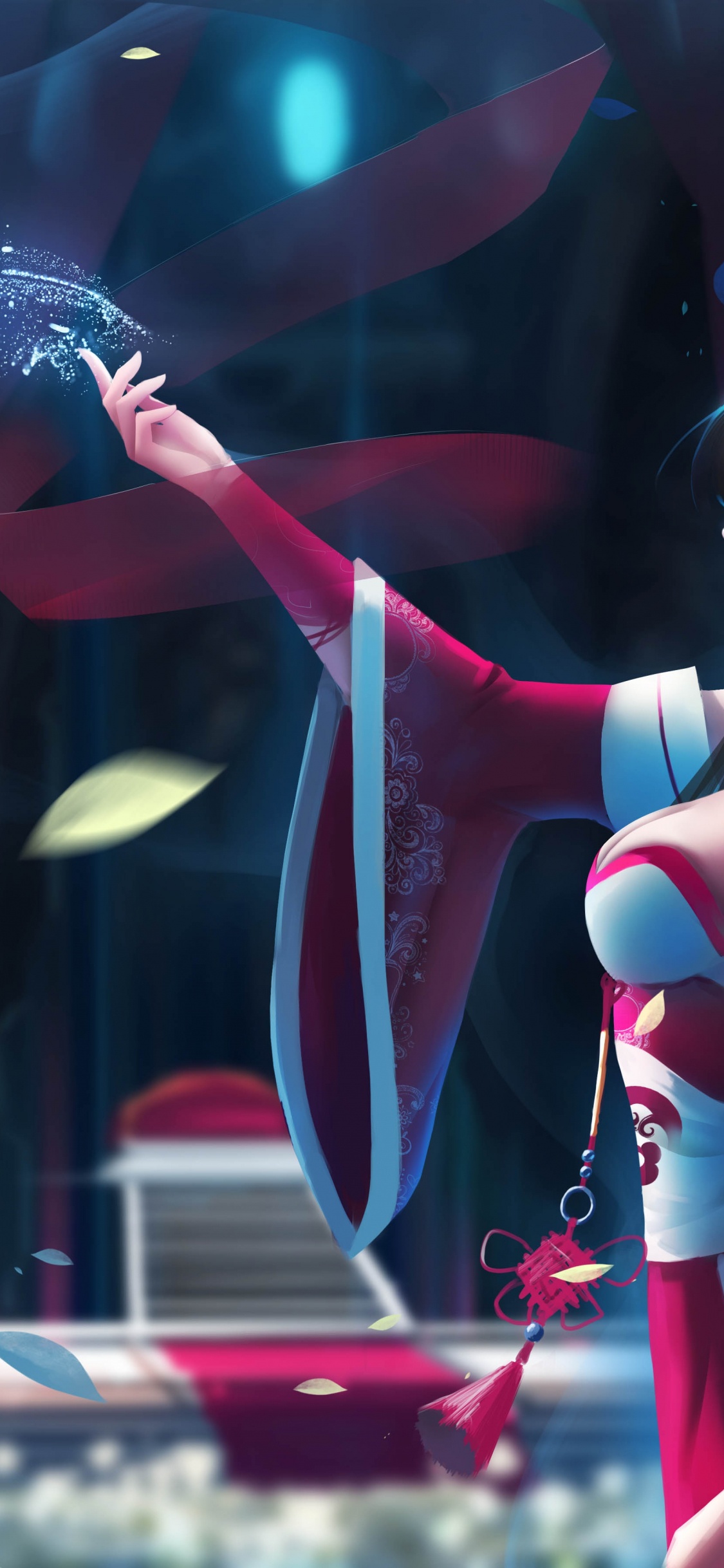 Обои Лига легенд, К ДА, Ахри, фан арт, развлечение в разрешении 1125x2436