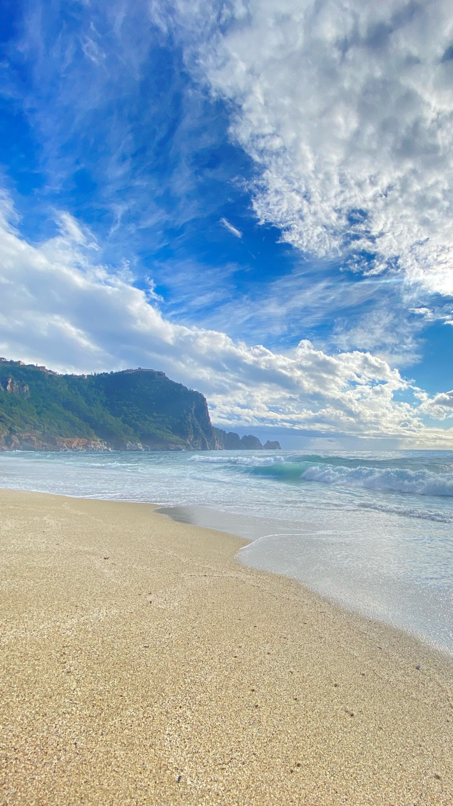 Обои облако, вода, атмосфера, синий, пляж в разрешении 1440x2560