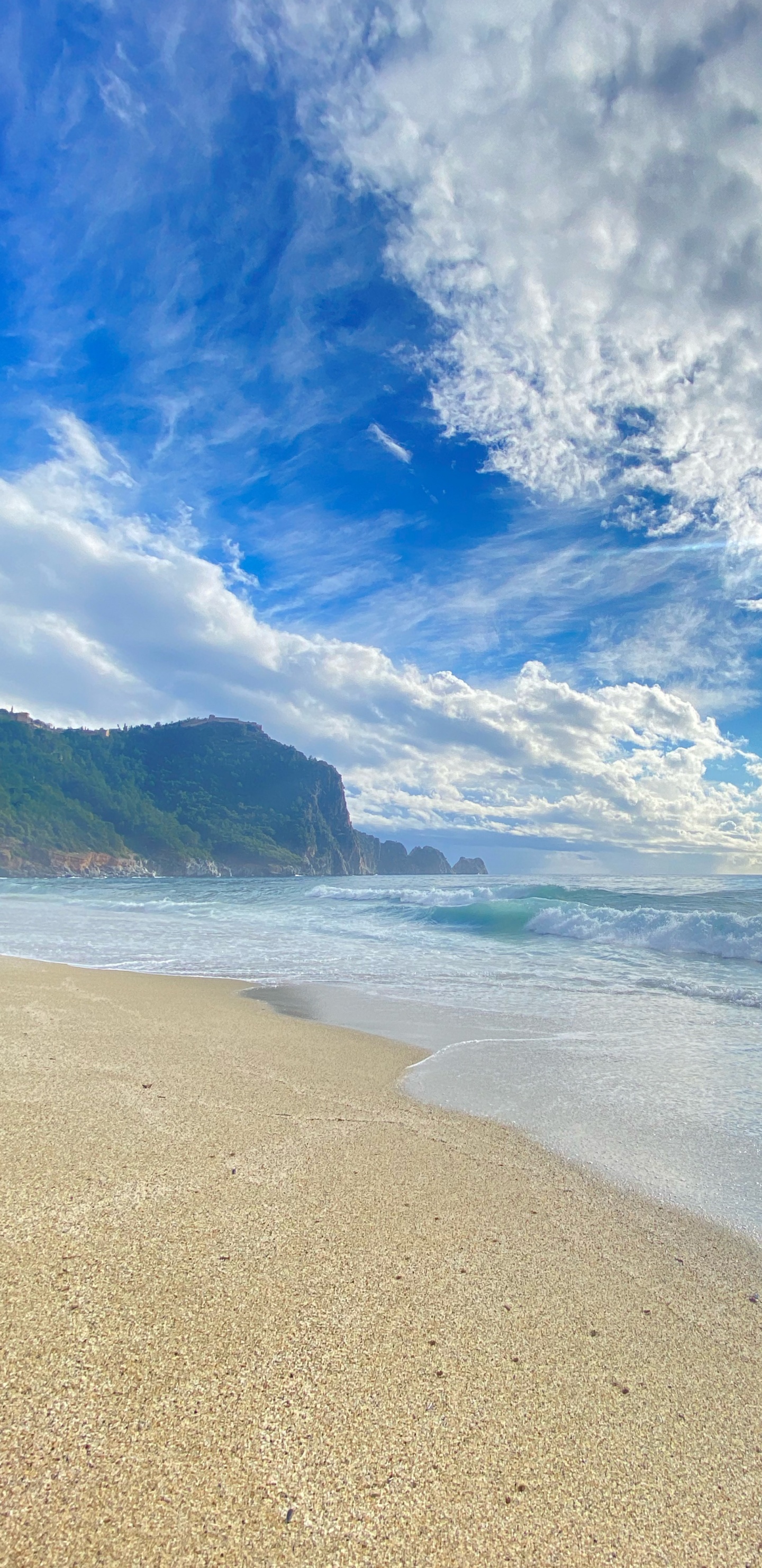 Обои облако, вода, атмосфера, синий, пляж в разрешении 1440x2960