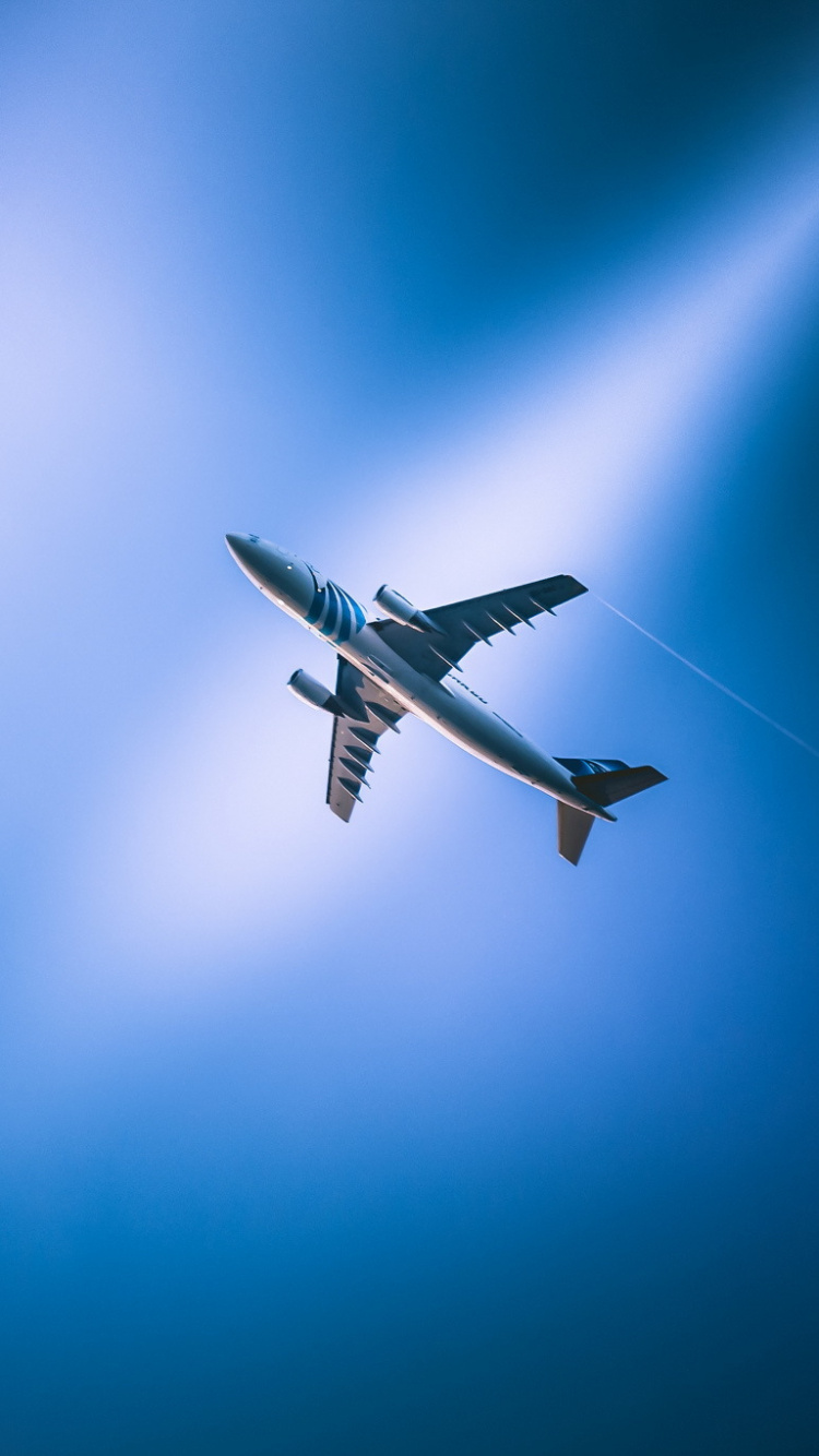 Обои самолет, самолеты, авиация, воздушное путешествие, полет в разрешении 750x1334