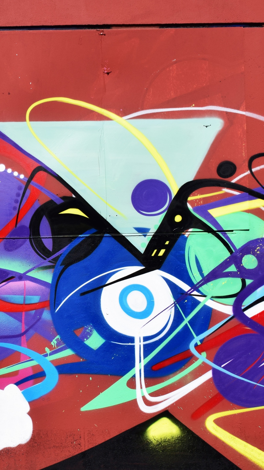 Обои граффити, уличное искусство, фреска, живопись, арт в разрешении 1080x1920