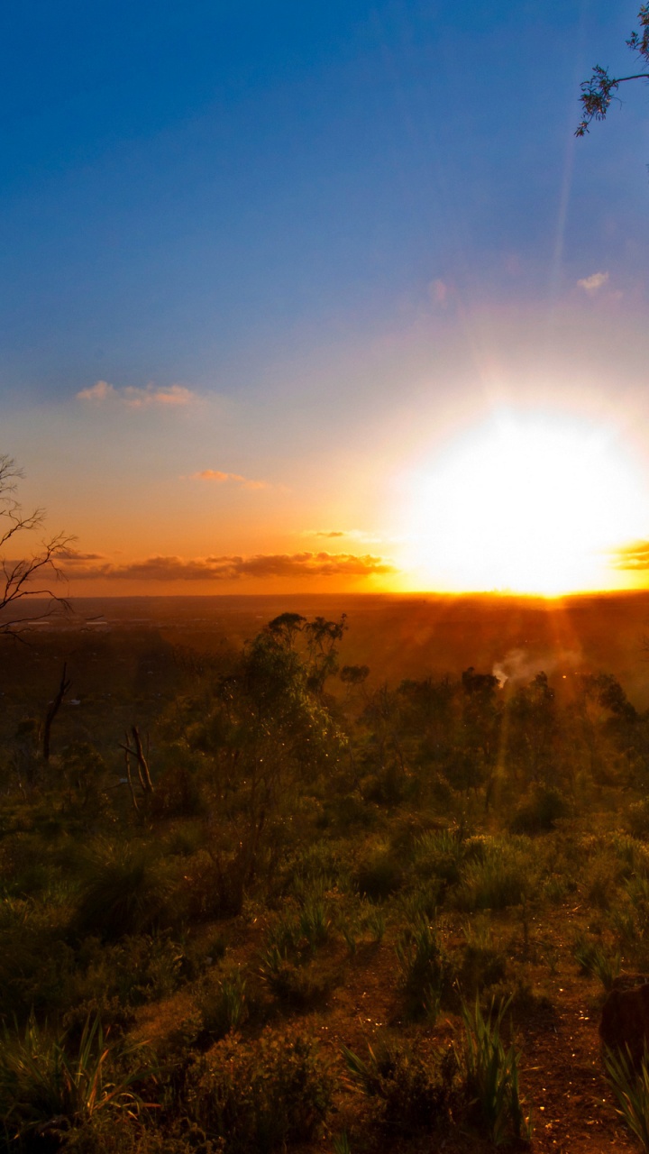 Обои австралия, пейзаж, восход солнца, солнце, утро в разрешении 720x1280