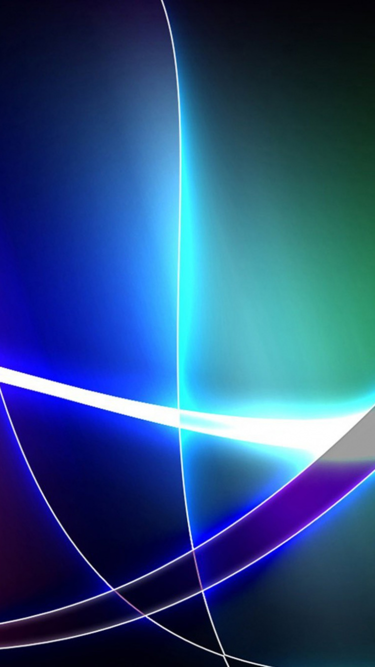 Обои свет, неон, линия, графика, космос в разрешении 750x1334