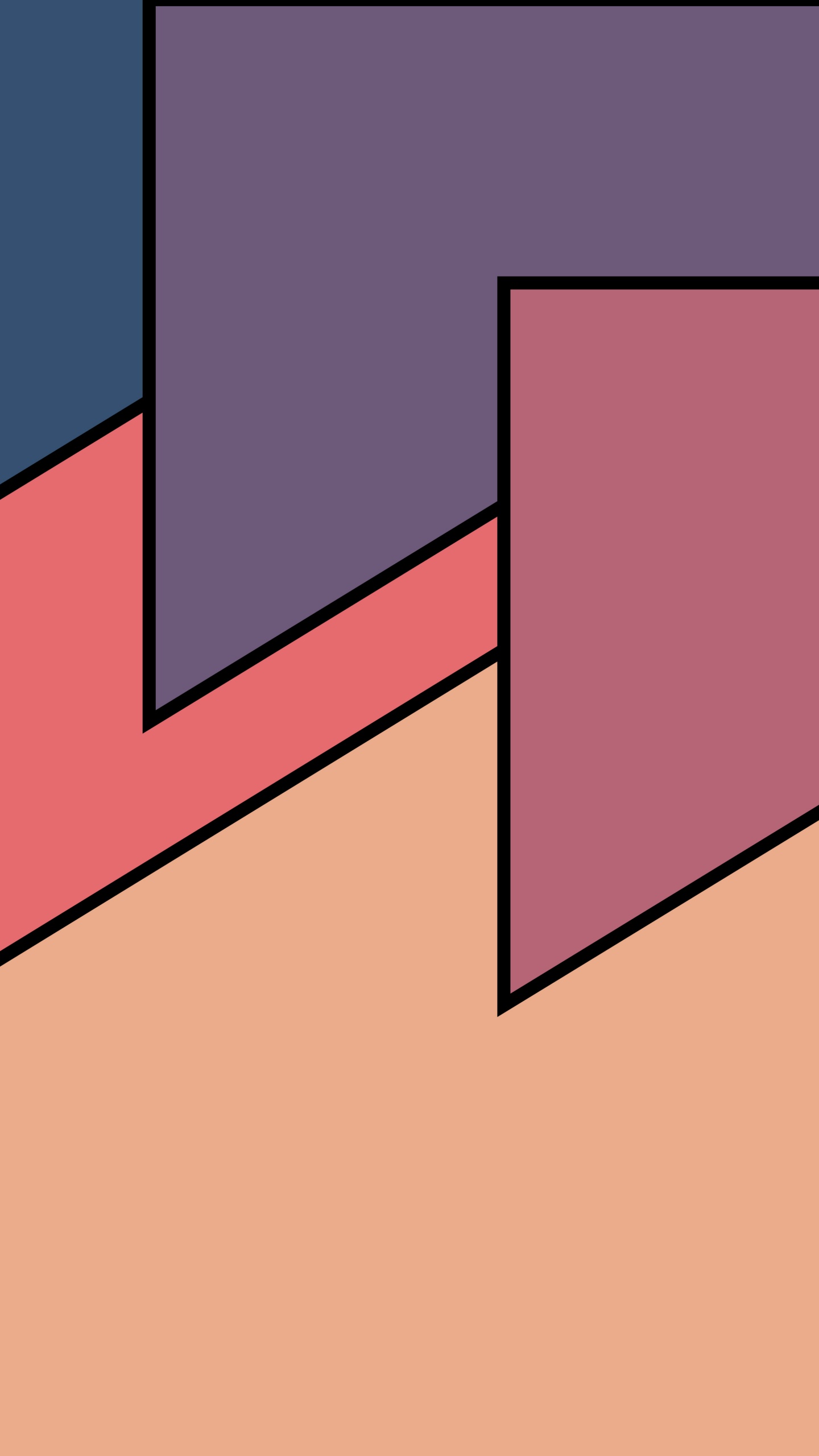 Обои треугольник, прямоугольник, материальное свойство, пурпурный цвет, параллель в разрешении 1440x2560