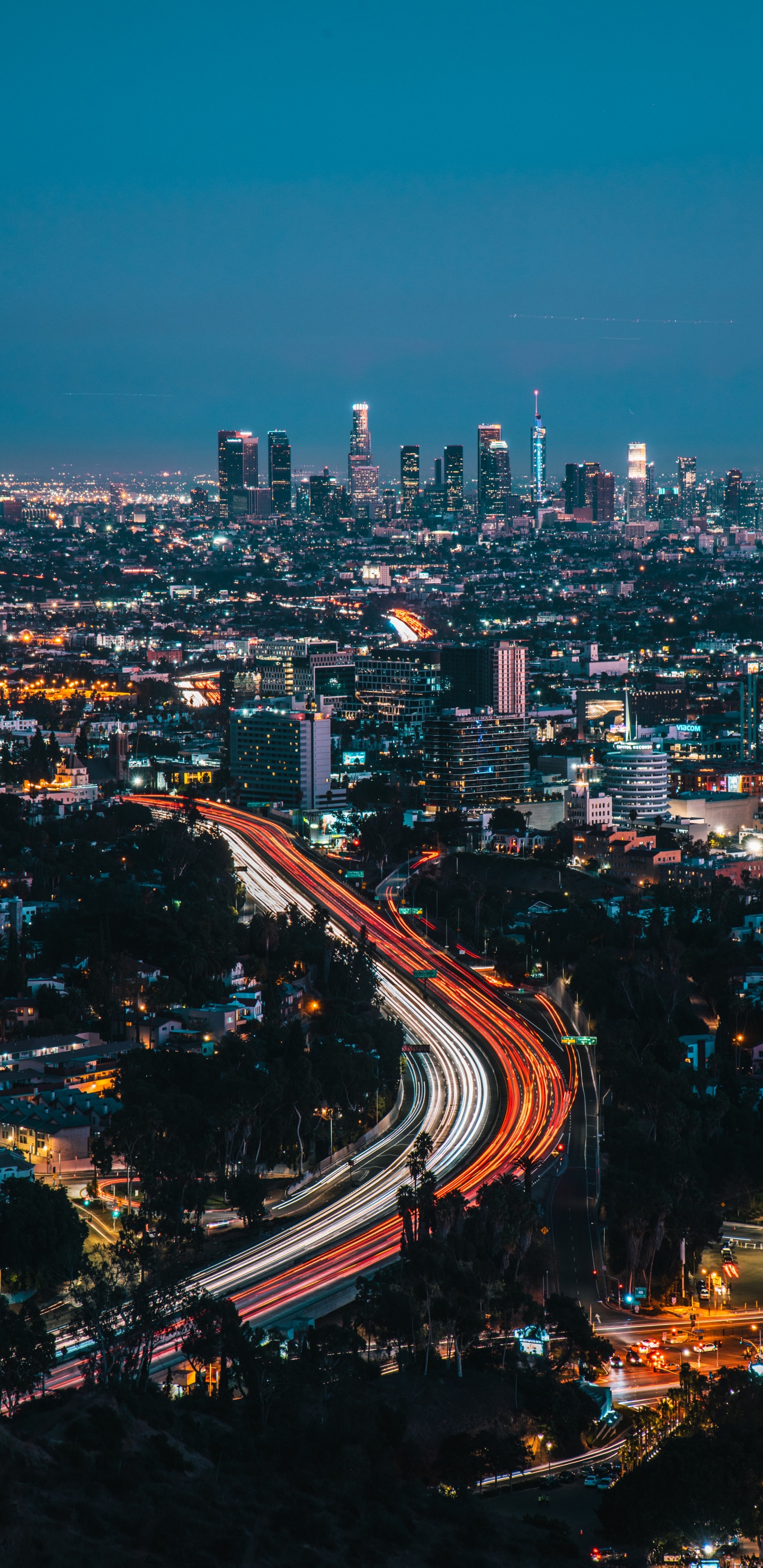 Обои городской пейзаж, городской район, город, метрополия, линия горизонта в разрешении 1440x2960