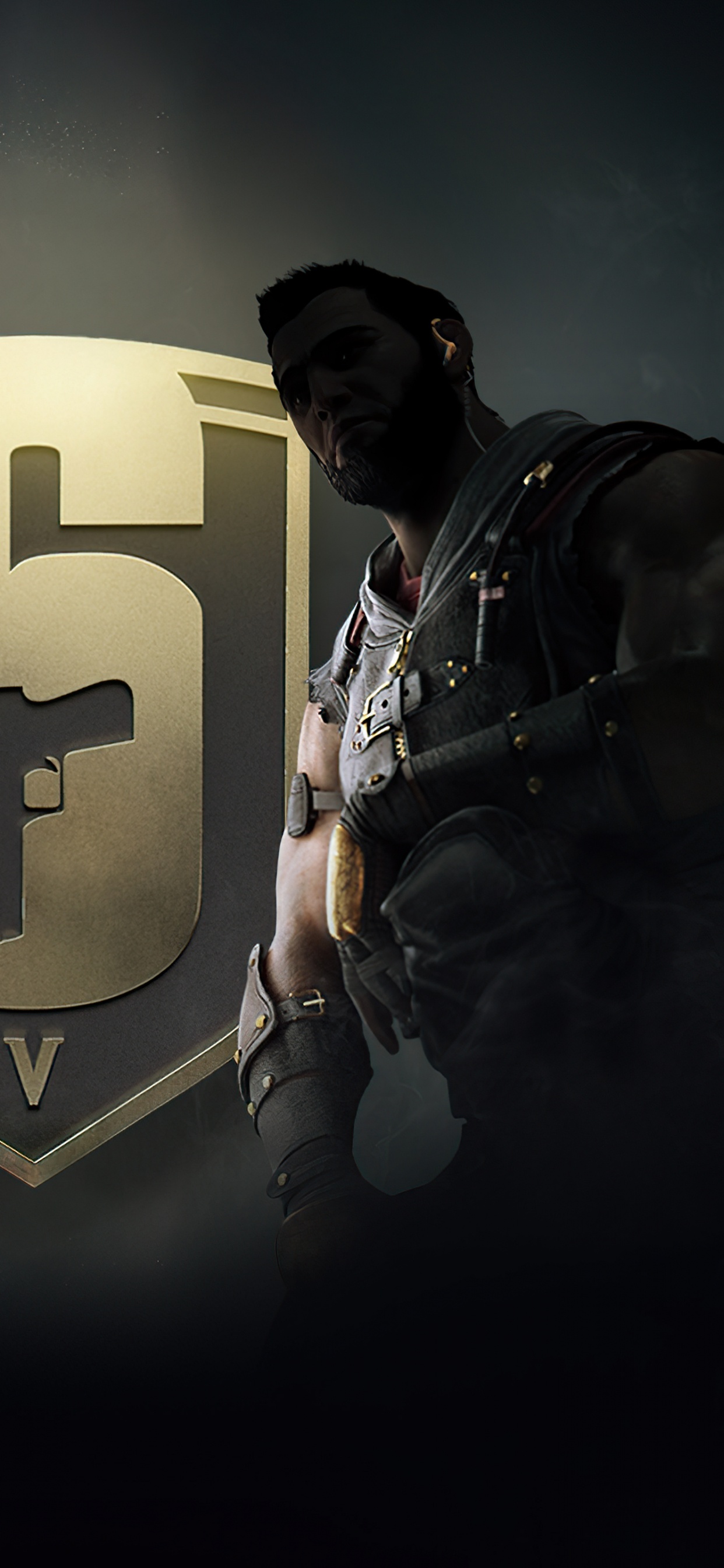 Обои Том Клэнси, темнота, жест, арт, развлечение в разрешении 1242x2688