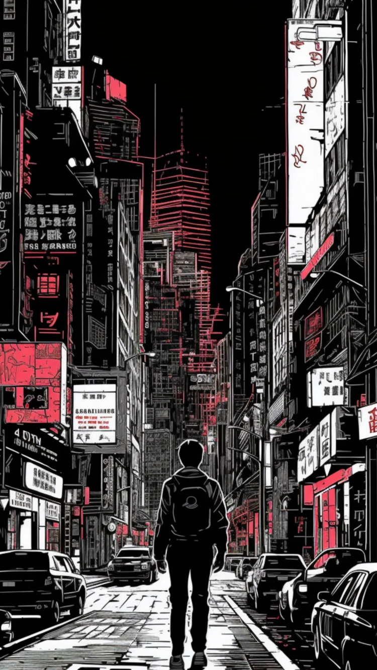 Обои городской район, арт, небоскреб, учетная документация, эстетика в разрешении 750x1334