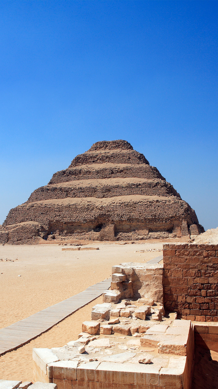 Обои египетская пирамида, достопримечательность, пирамида, историческое место, древняя история в разрешении 750x1334