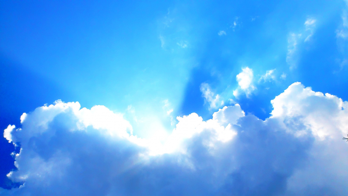 Обои облако, синий, дневное время, атмосфера, кучевое облако в разрешении 1366x768