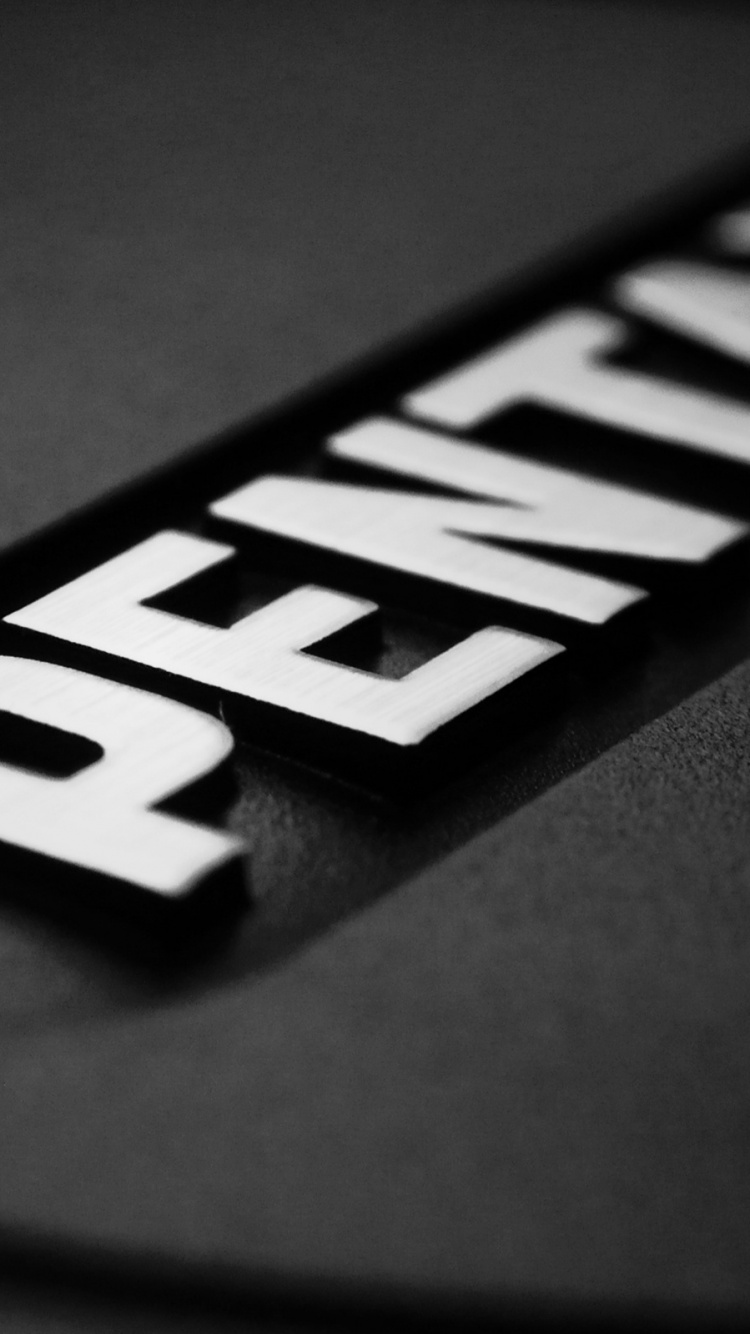 Обои черный, лого, черно-белая фотография, шрифт, пентакс в разрешении 750x1334