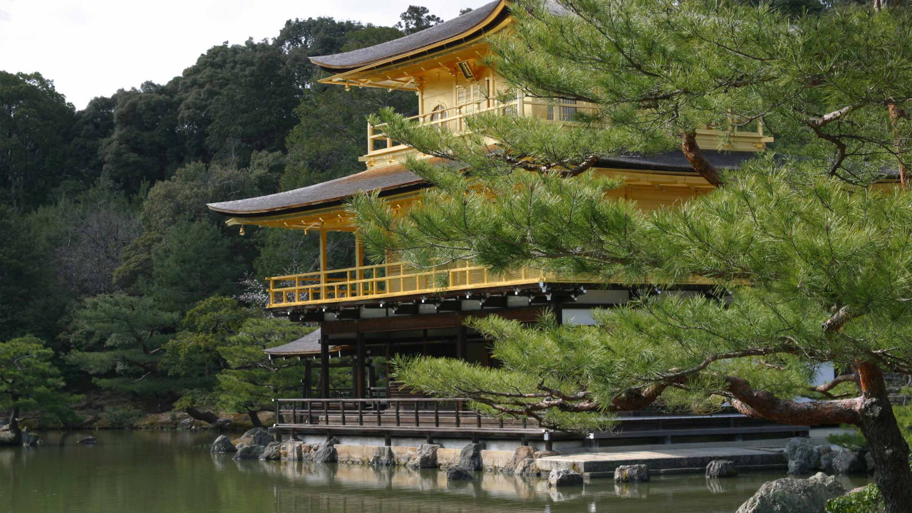 Обои японская архитектура, китайская архитектура, храм, дерево, пагода в разрешении 1280x720