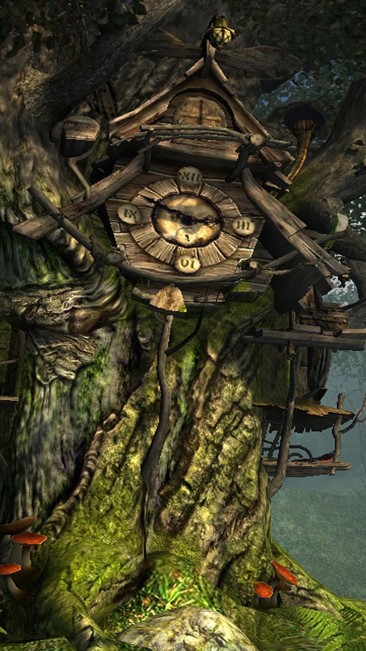 Обои фэнтези, дерево, фантастическое искусство, биом, лес в разрешении 720x1280