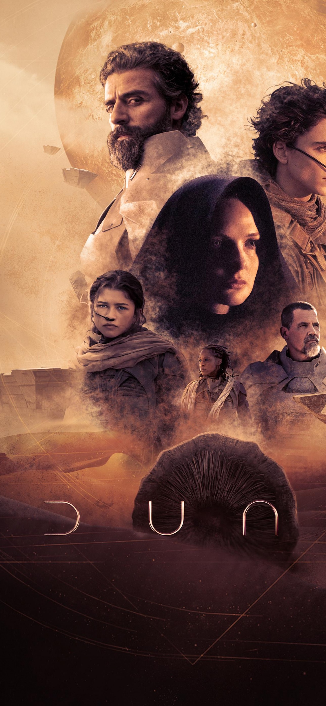 Обои Постер фильма 2021, Дюна, Годзилла против Конга, 2021, телевидение в разрешении 1125x2436