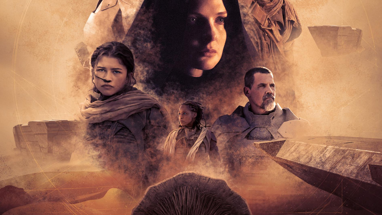 Обои Постер фильма 2021, Дюна, Годзилла против Конга, 2021, телевидение в разрешении 1280x720