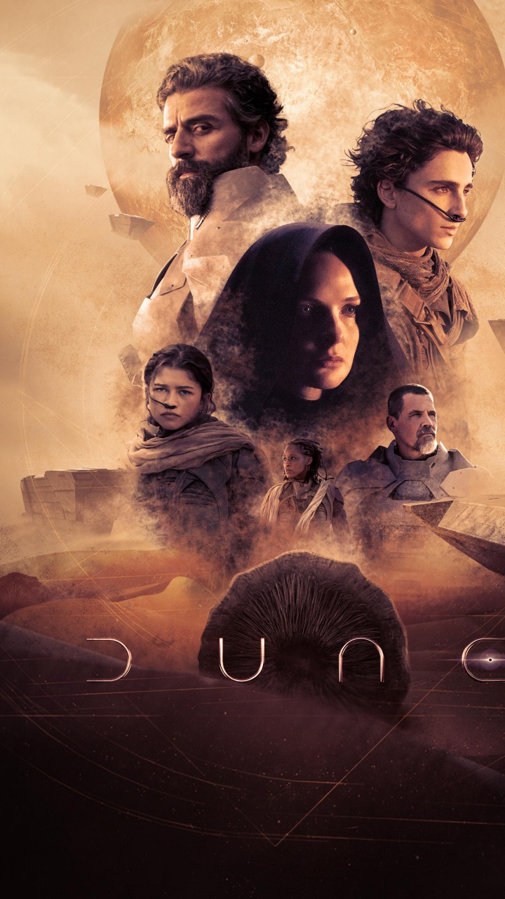 Обои Постер фильма 2021, Дюна, Годзилла против Конга, 2021, телевидение в разрешении 720x1280