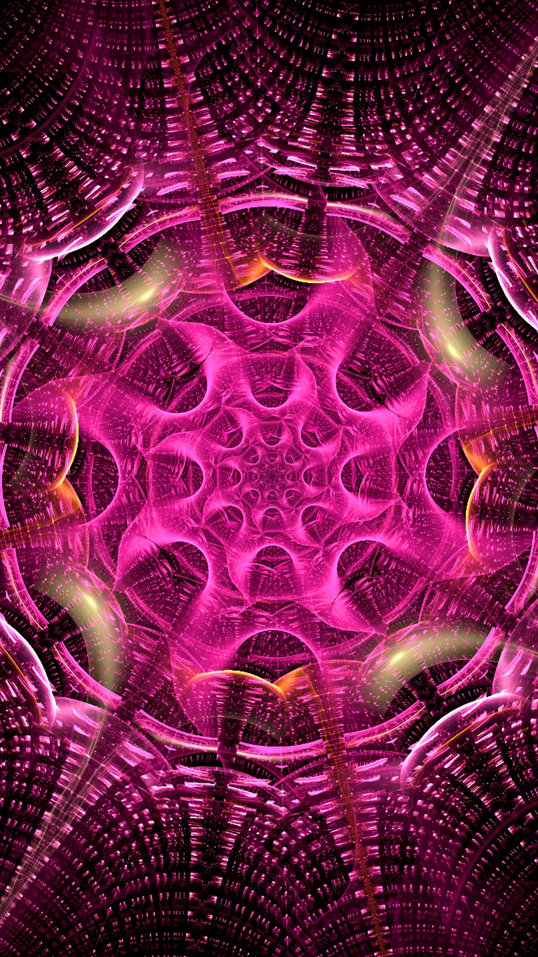 Обои графический дизайн, фрактал, узор, фрактальное искусство, пурпур в разрешении 1080x1920