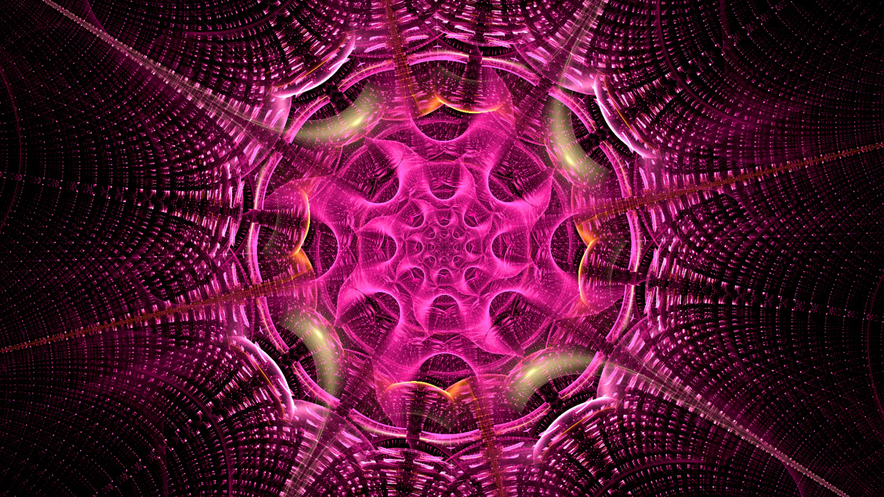 Обои графический дизайн, фрактал, узор, фрактальное искусство, пурпур в разрешении 1280x720
