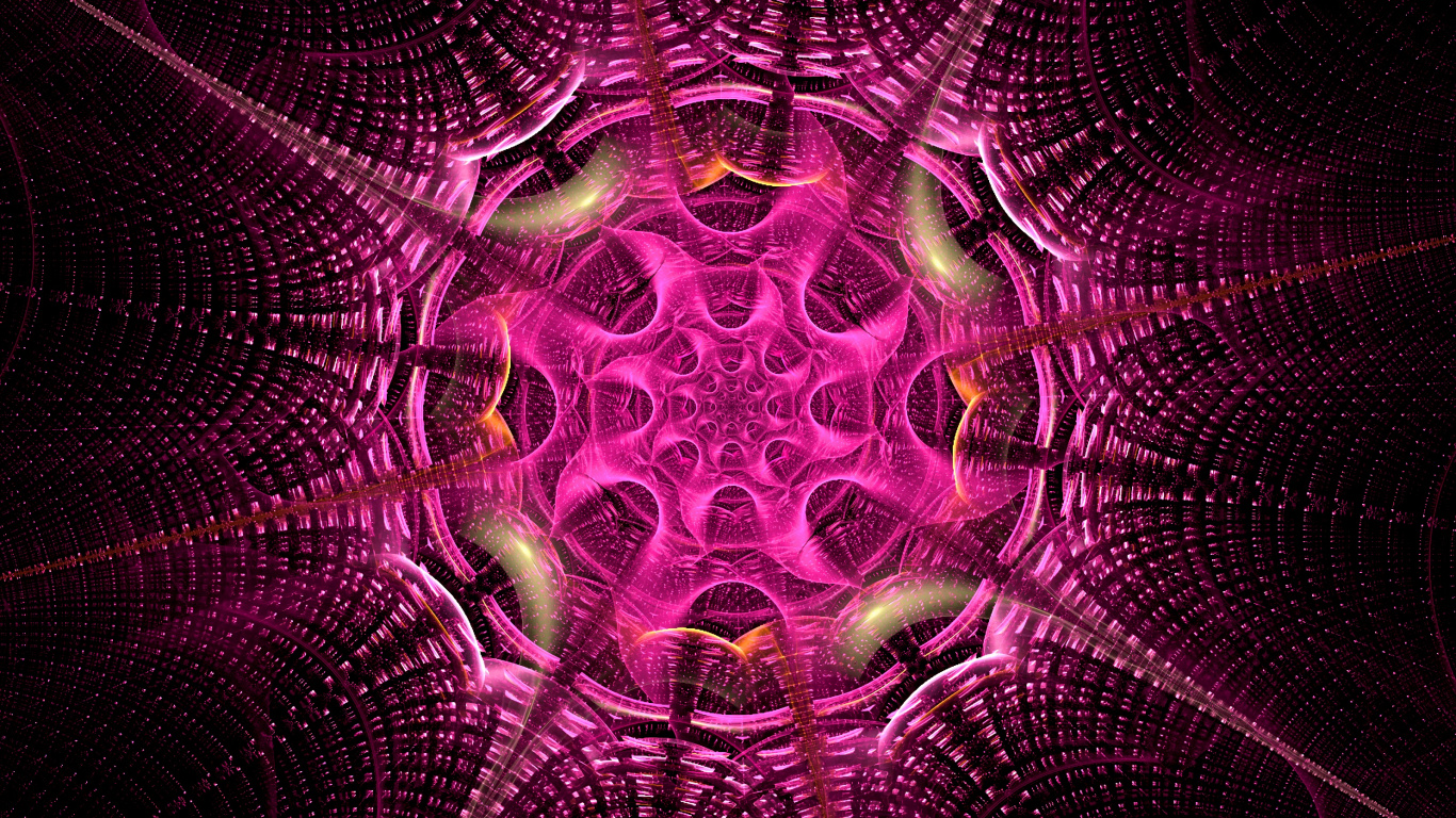 Обои графический дизайн, фрактал, узор, фрактальное искусство, пурпур в разрешении 1366x768