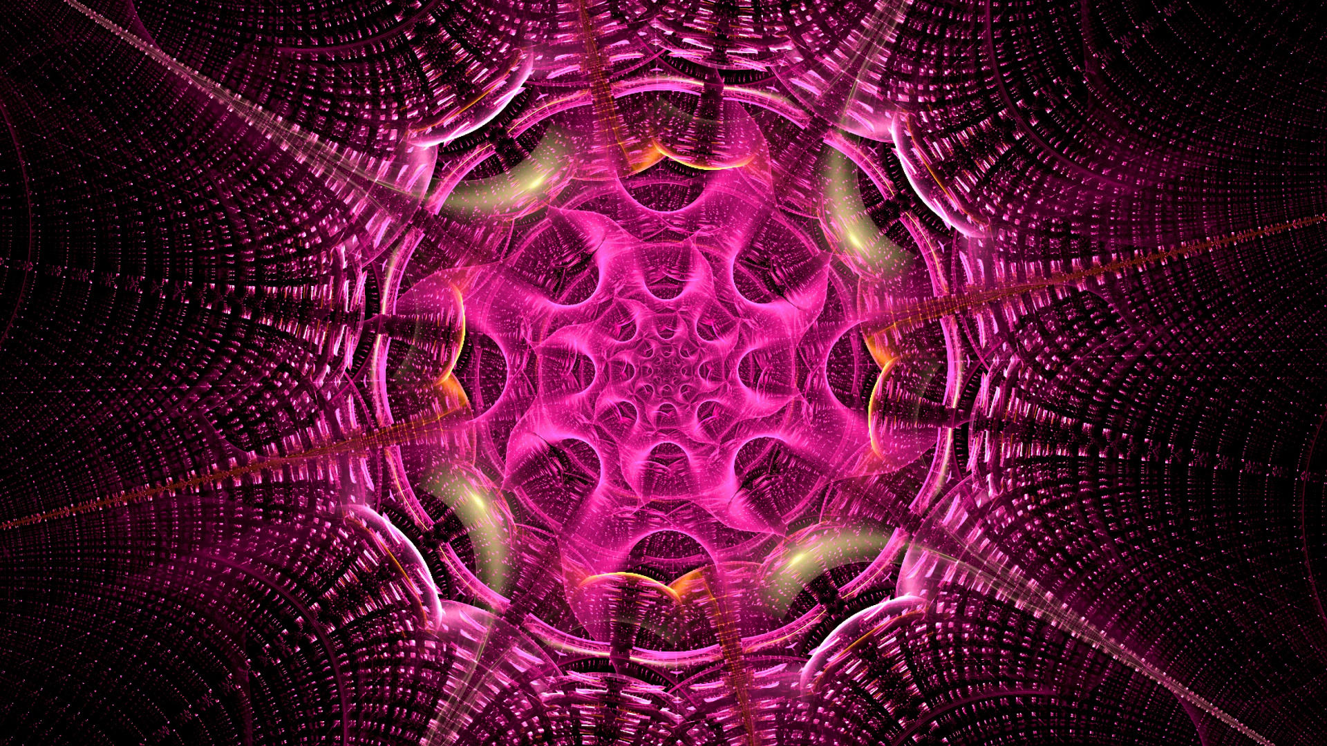 Обои графический дизайн, фрактал, узор, фрактальное искусство, пурпур в разрешении 1920x1080
