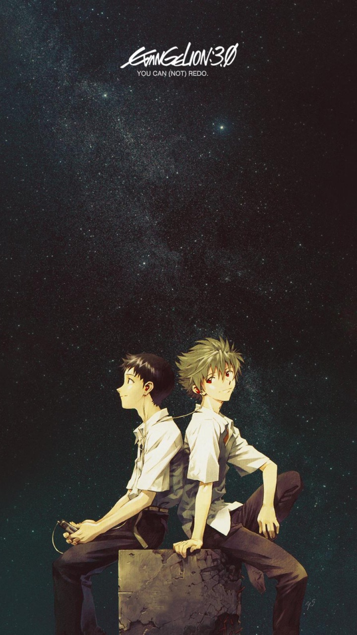 Обои евангелион мирных времен, Синдзи икари, Рэй аянами, Каору нагиса, мальчики трейлер в разрешении 720x1280