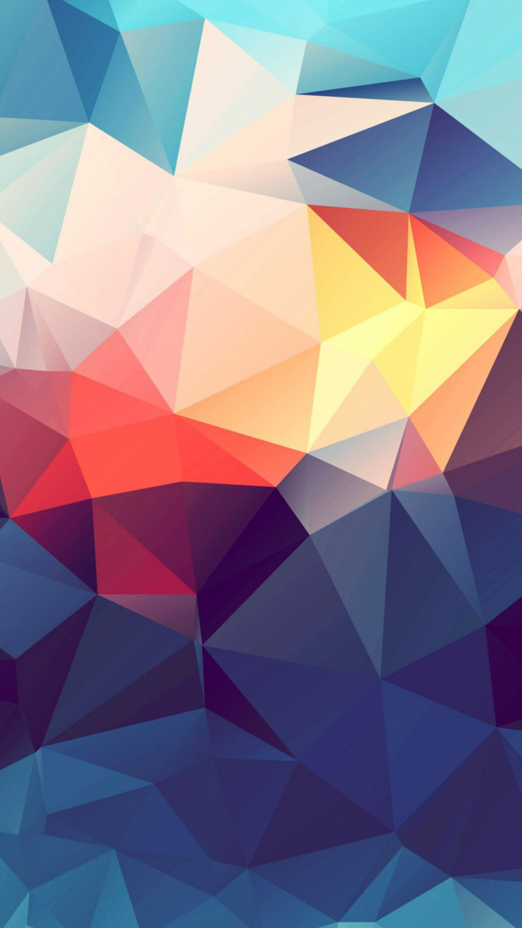 Обои абстрактное искусство, треугольник, узор, пурпур, дизайн в разрешении 750x1334