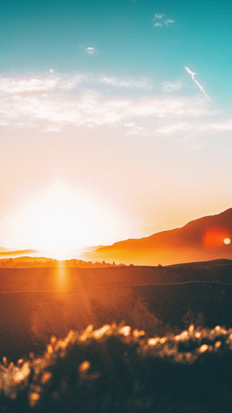 Обои свободный закат, закат, восход солнца, облако, атмосфера в разрешении 750x1334