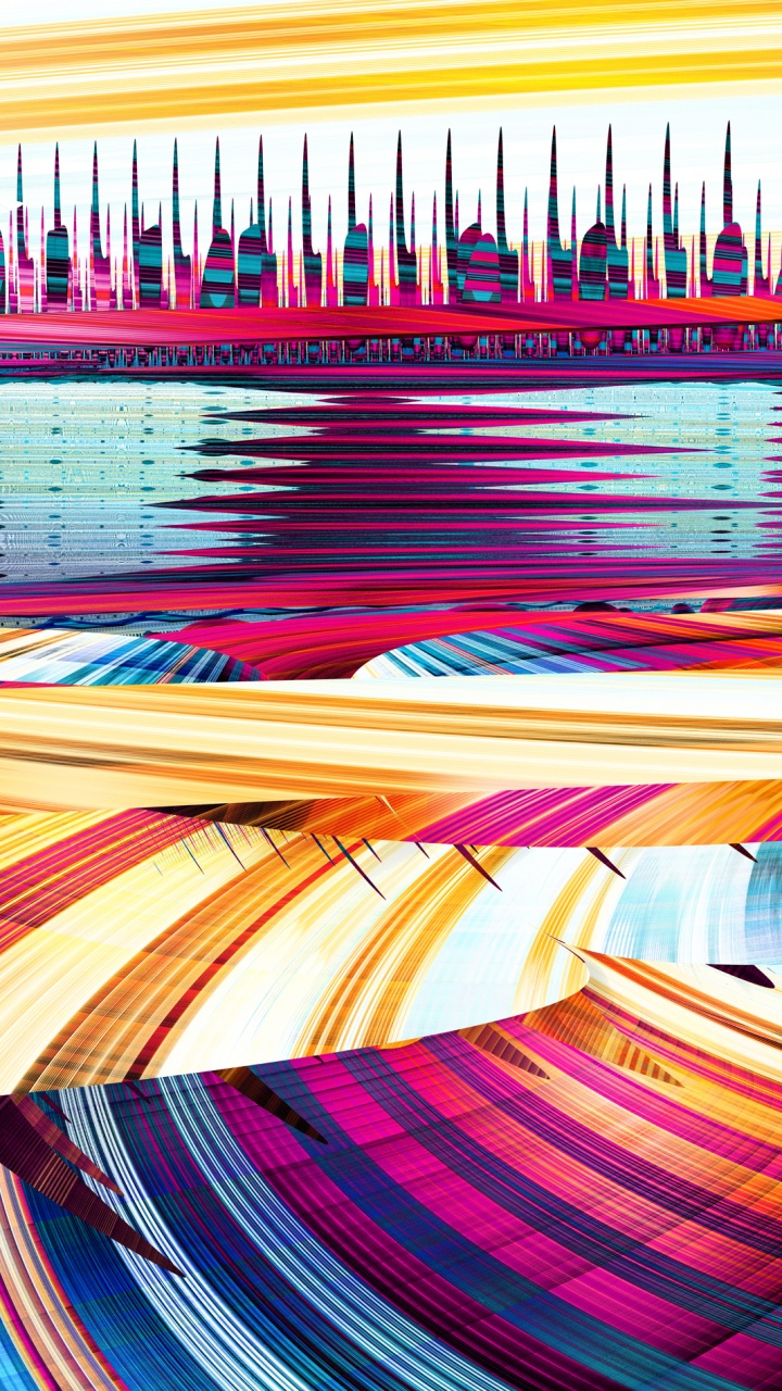 Обои вода, текстура, линия, узор, красочность в разрешении 720x1280