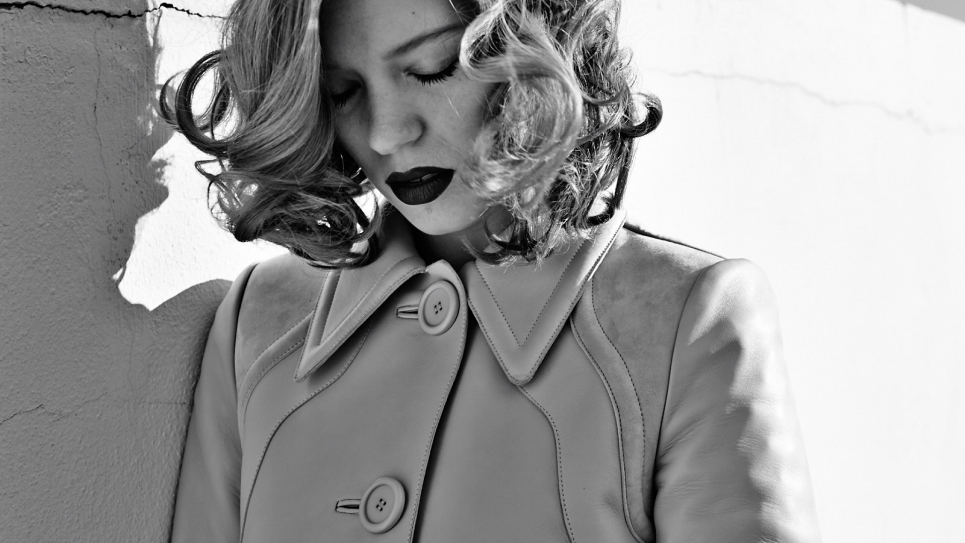 Обои монохромный, красота, актер, модель, фильм в разрешении 1920x1080