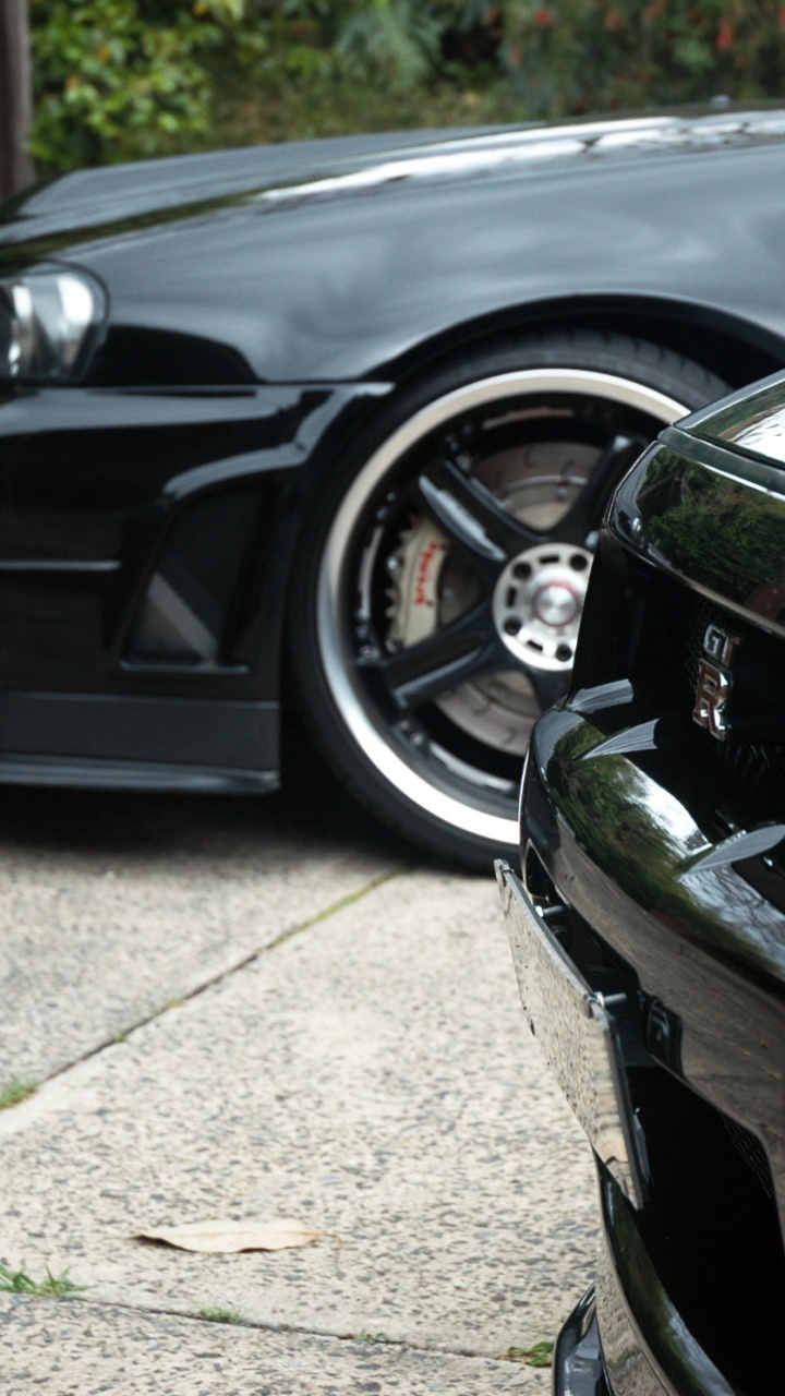 Обои Ниссан, авто, бампер, автомобильный экстерьер, Ниссан скайлайн гтр в разрешении 720x1280