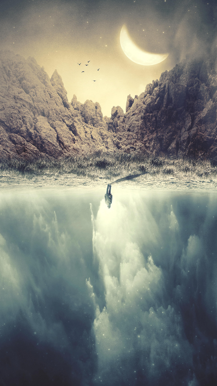 Обои вода, облако, атмосфера, дневное время, гидроресурсы в разрешении 750x1334